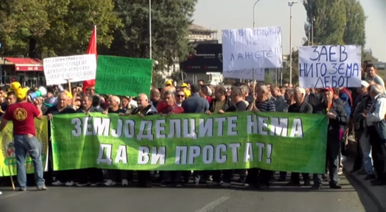 Сабота голем протест на земјоделците во Прилеп