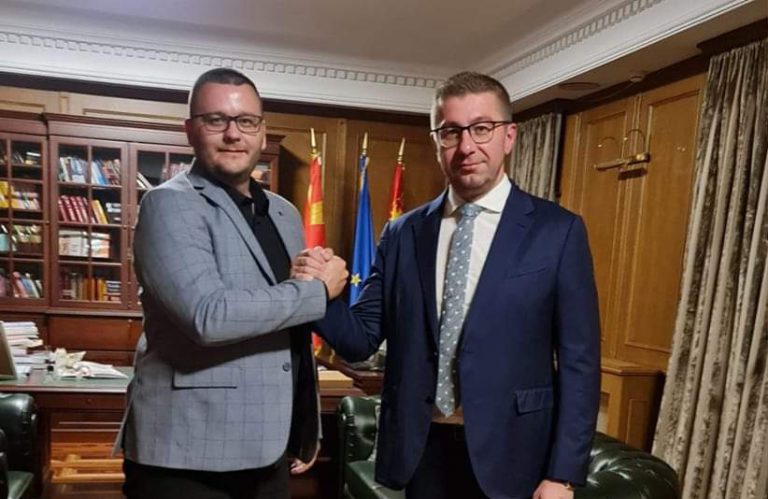 Лидерот на ВМРО-ДПМНЕ Христијан Мицкоски се сретна со Јане Ченто